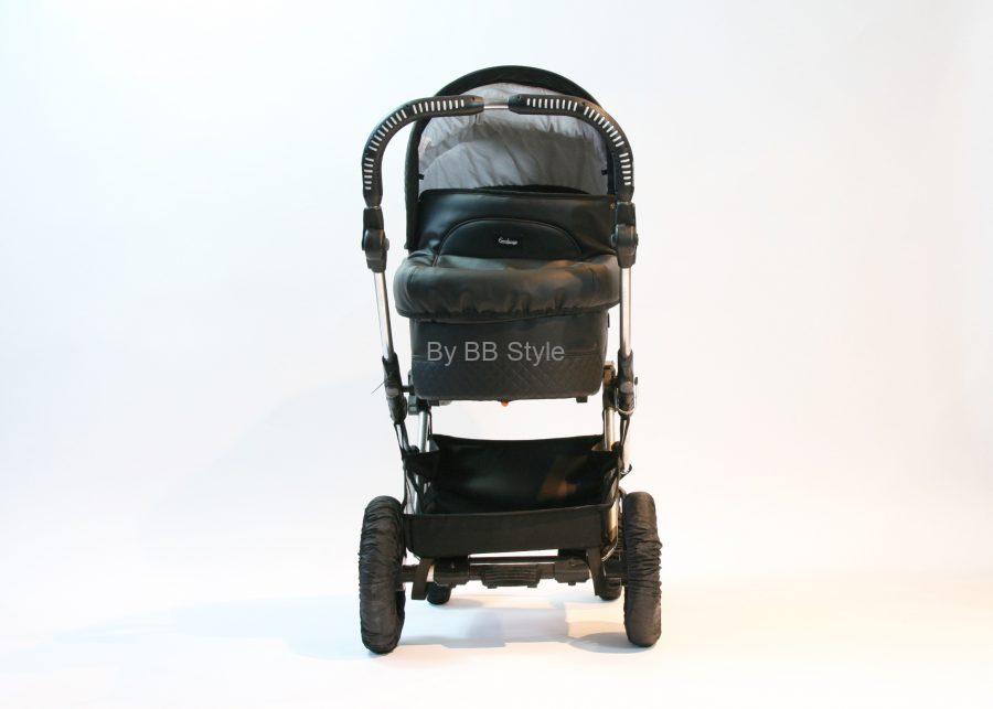Emmaljunga Duo S – svart leatherette
