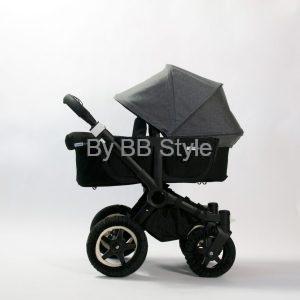Bugaboo Donkey nomo - Grey Melange / ligg och sitt barnvagn.